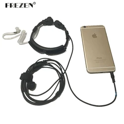 Flexible Throat Mic jack 3.5mm Microphone Covert Acoustic Tube Earpiece Headset for iphone xiaomi Iphone android moblie phone