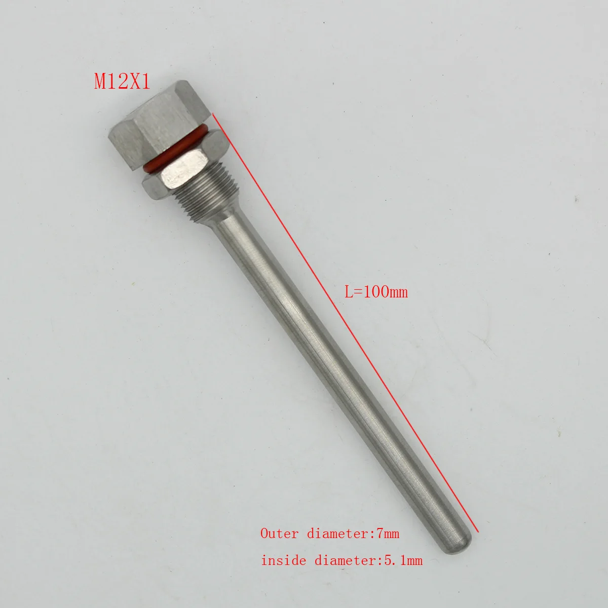 

Stainless Steel Thermowell M12X1 Threads for Temperature Sensors Thermowells For Temperature Instruments Thermometer