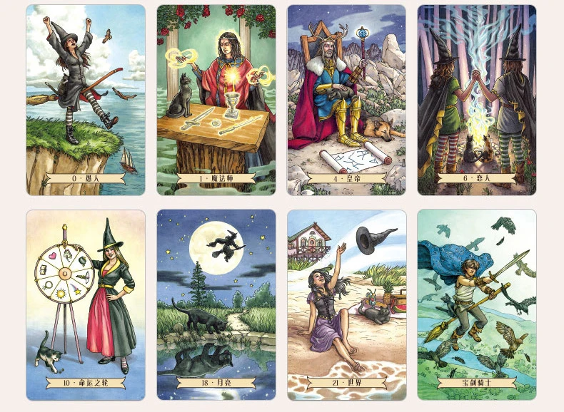 Magic Tarot Cards Factory Made High Quality everyday witch blake Tarot Card With Colorful Box, Cards Game, Board Game