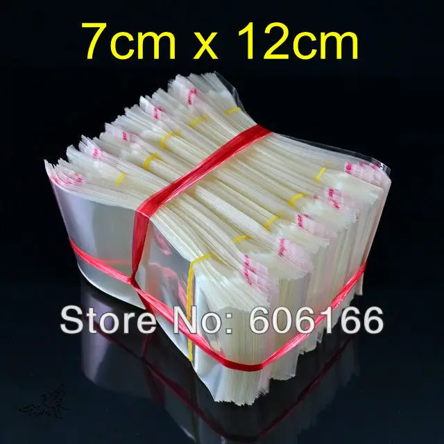 1000pc/lot 7*12 cm Hanging Hole Clear Self Adhesive Seal Poly OPP Bag Plastic Packaging Bags Wholesale