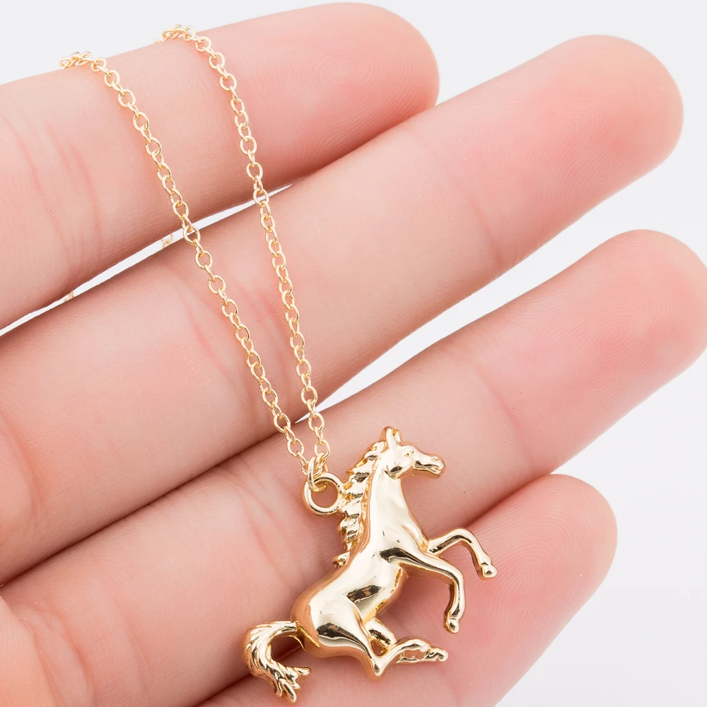 Vintage Running Horse Necklace Cute Horse Pendant&Necklace for Men Women Friend Gift Accesorios Mujer