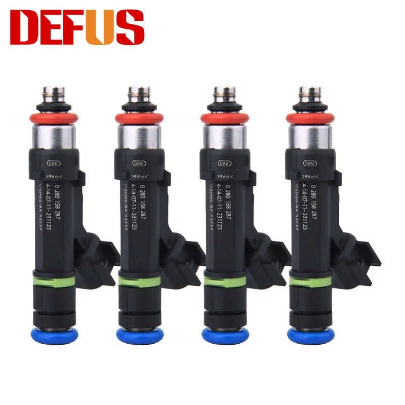 

4X Fuel Injector OEM 0280158287 For Mazda 3 5 6 MX5 1.8-2.3 MZR DISI AWD 02-09 Nozzle Injection Car Engine Injectors