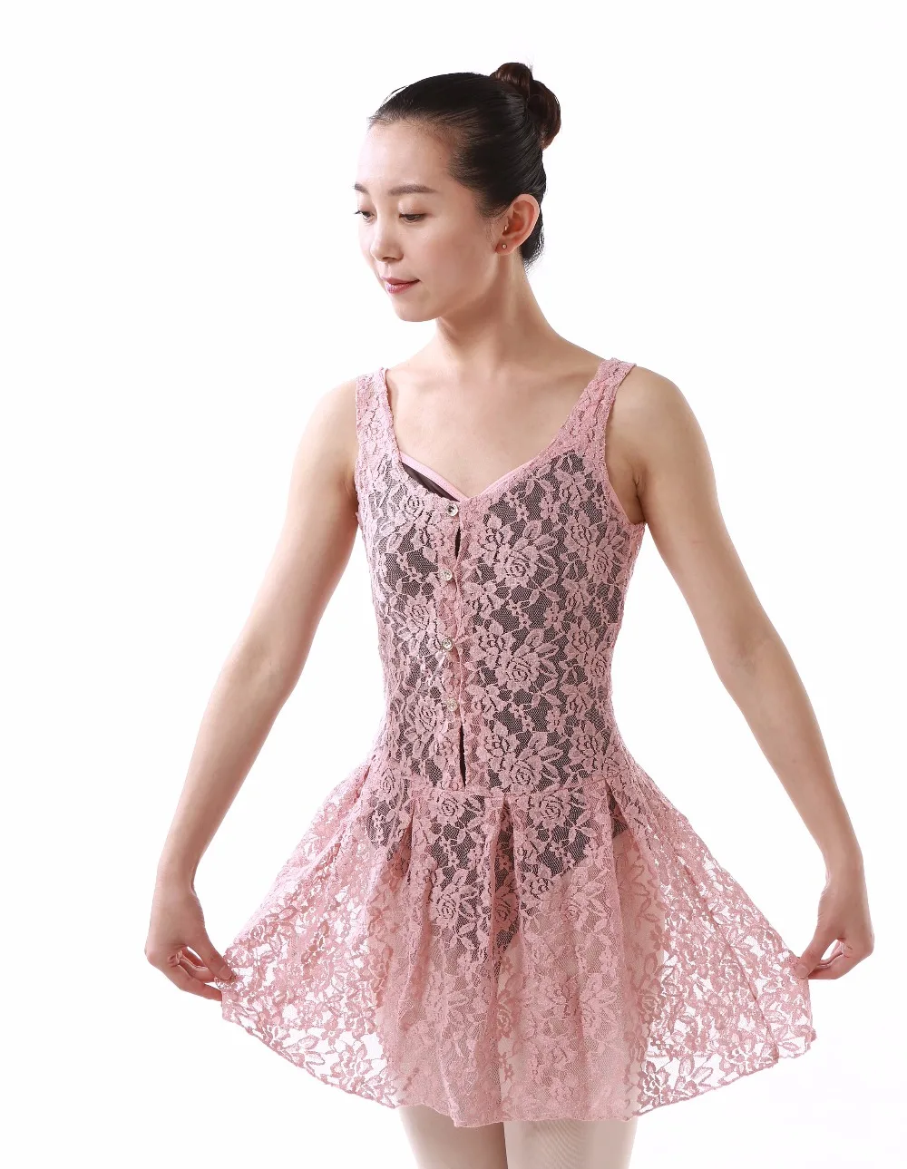 Ballet outer dress lace fabric tank sleeveless lace dress Ballet exclusive dress not include inner leotard