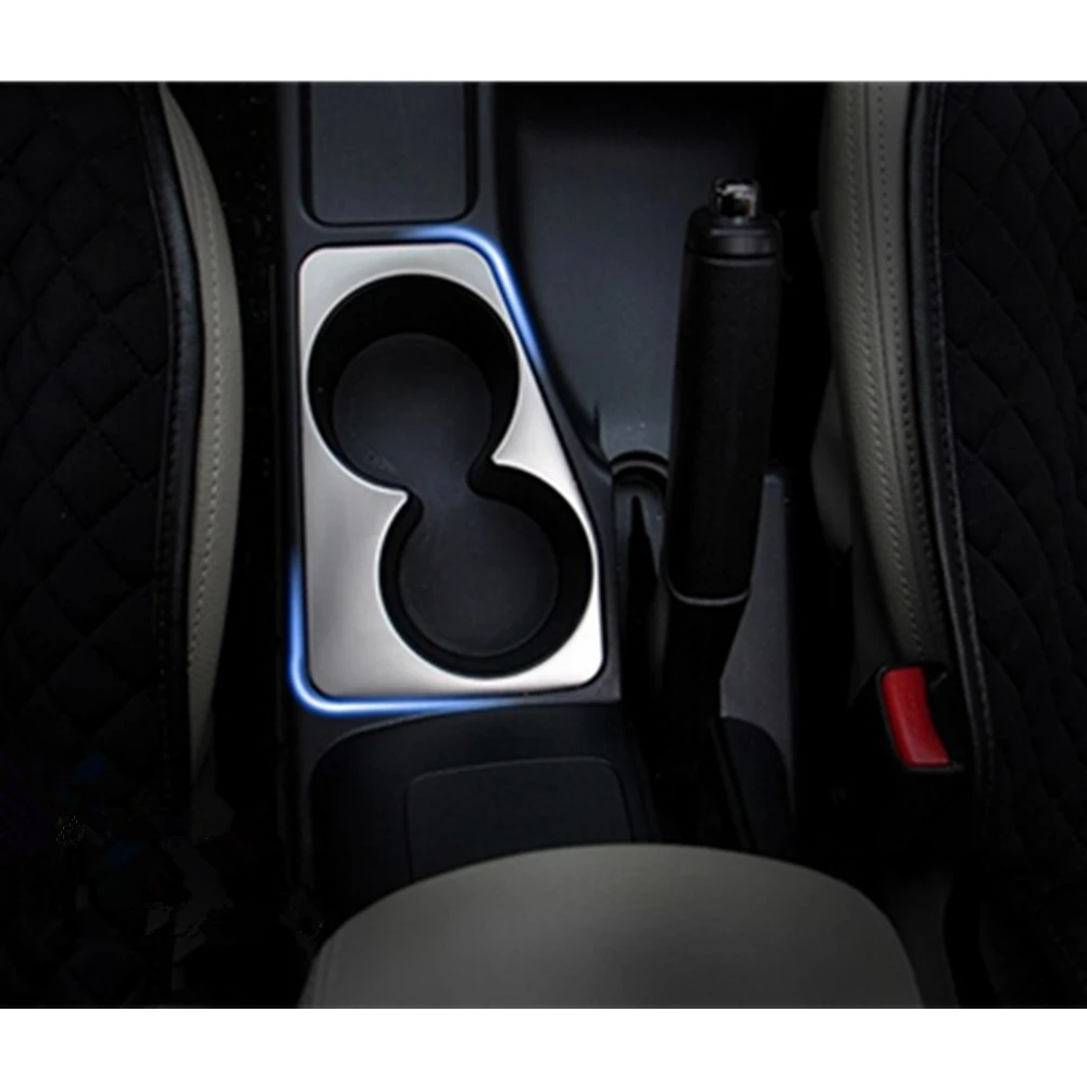 For Mitsubishi Pajero Sport 2011 To 2014 Car Water Cup Holder Decoration Trim Stainless Steel Car Sticker 1pc Car-Styling image 2