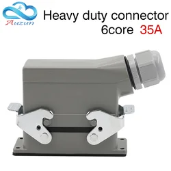 HDC - HSB - 006 Heavy Duty Connector 6 Pins Core High Current 35A Aviation Industry Waterproof Plug Socket 500V