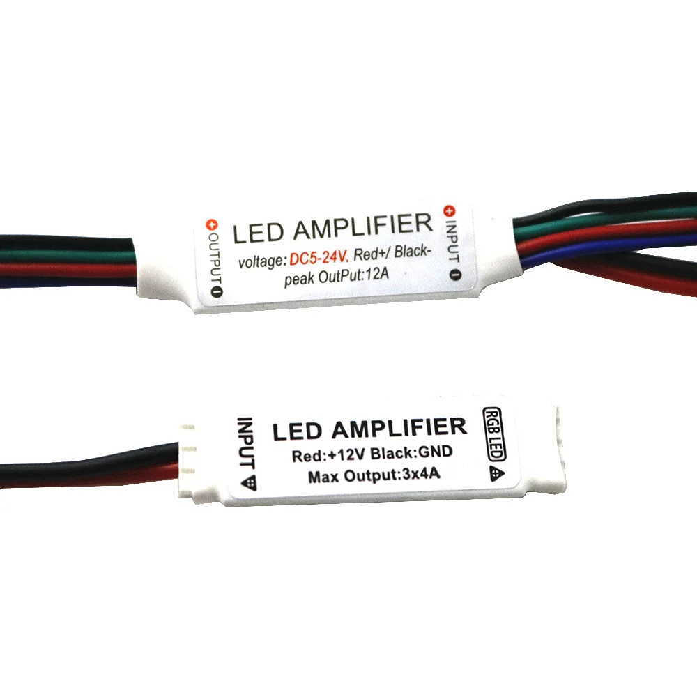 12V RGB amplifier Mini led Amplifier For 4PIN SMD 5050 3528 RGB LED strip light Repeater Console 3*4A 144W led strip accessory