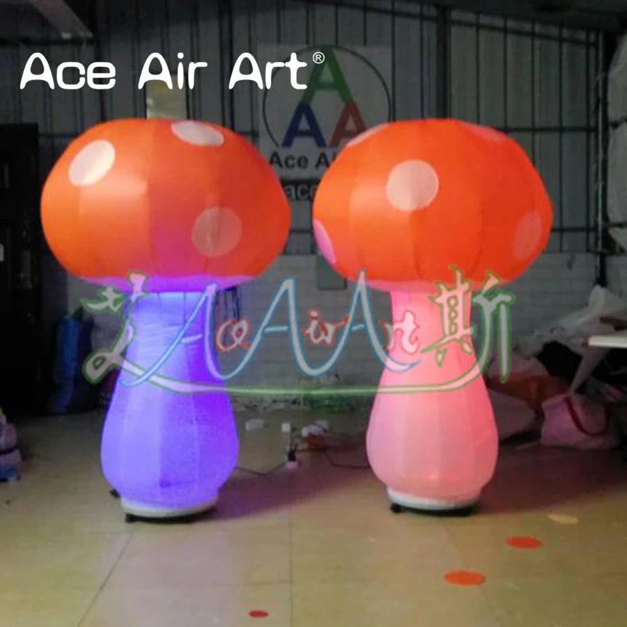 Wonderful inflatable LED lighting mushroom decoration, air blown mushroom model for parties or events