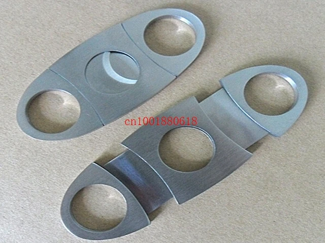 Free Shipping High Quality Pocket Stainless Steel Cigar Cutter Knife Double Blades Wholesale 50pcs/lots