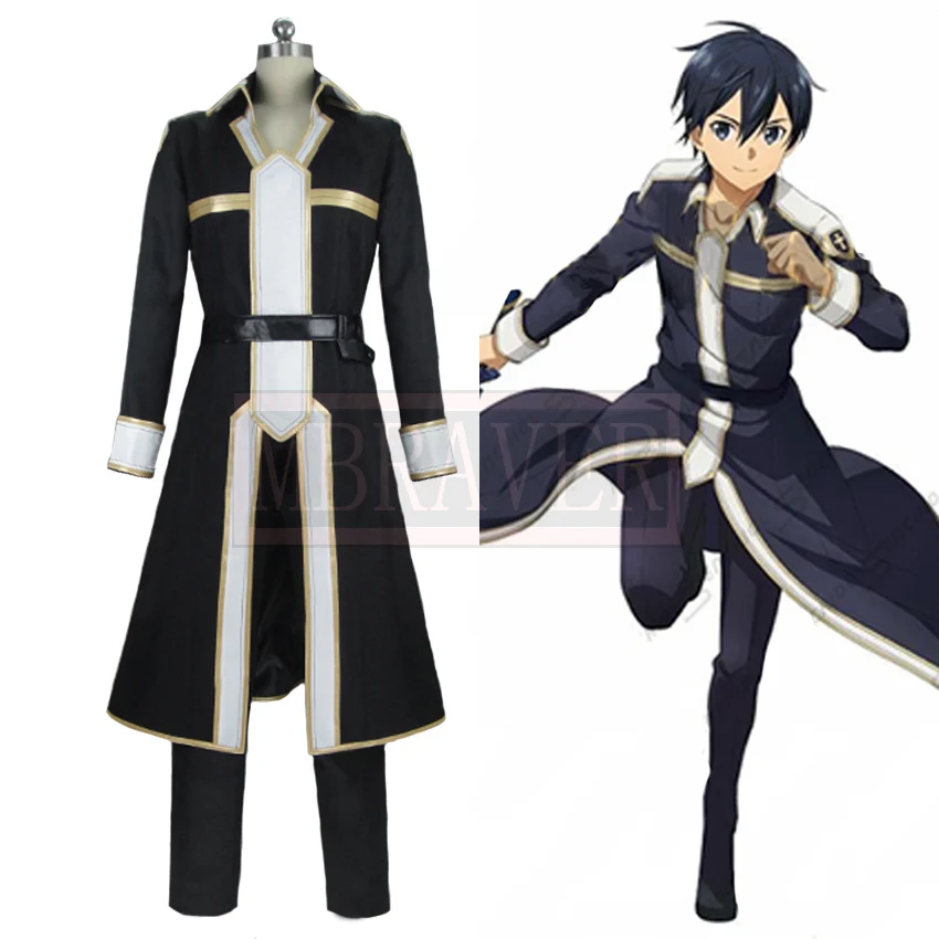 

Sword Art Online SAO Kirigaya Kazuto Kirito Cosplay Costume Party Christmas Halloween Custom Made Any Size