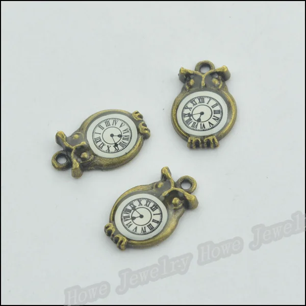 Wholesale  52pcs Vintage Charms White Owl Pendant Antique bronze Fit Bracelets Necklace DIY Metal Jewelry Making