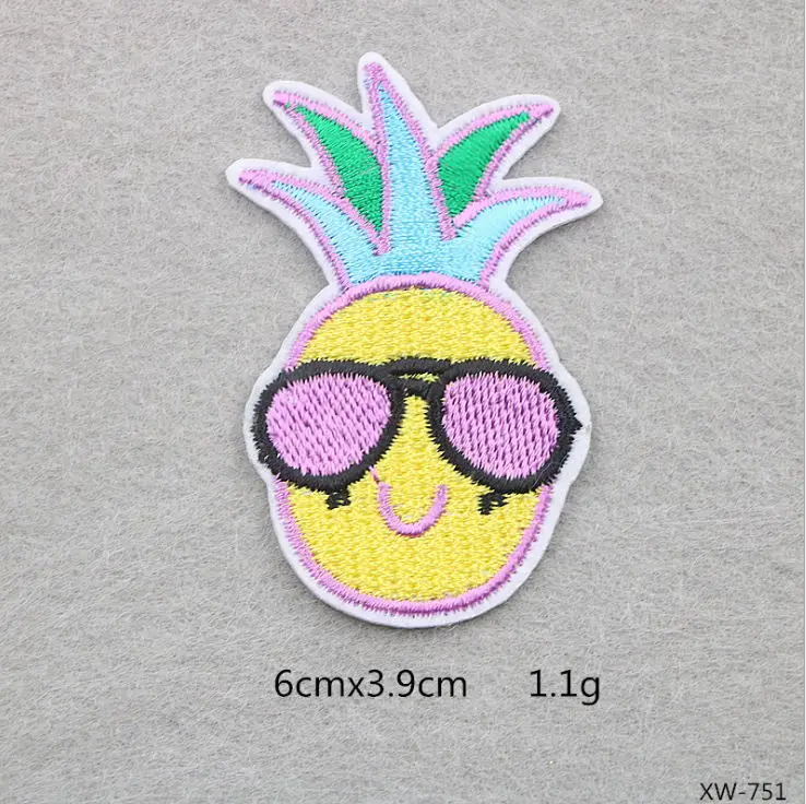 New arrival 10 pcs fruits animals Embroidered cartoon patches iron on Jeans coat T-shirt bag shoe hat Motif emblem accessory diy