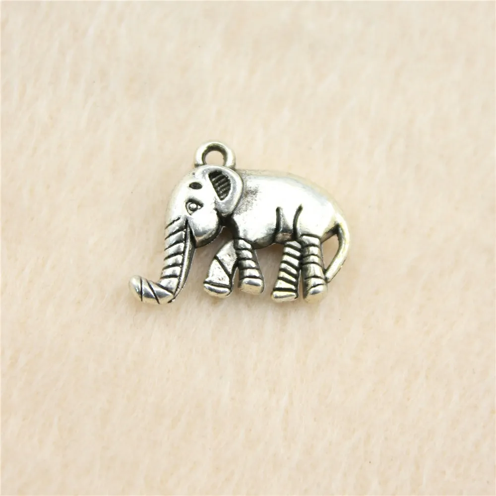 30pcs/lot 20*16*4mm ancient silver Elephant charm Pendants DIY jewelry for bracelet necklace earring