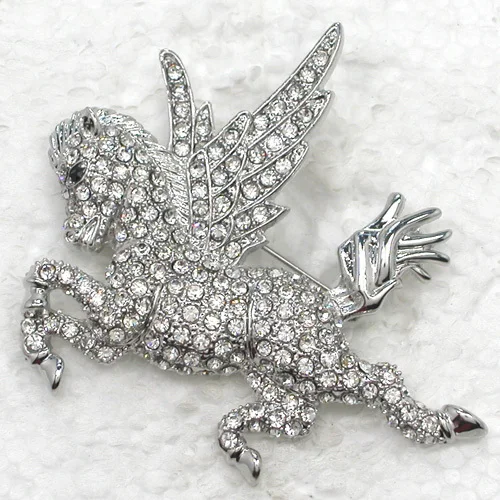 

1pcs Fashion Brooch Clear Rhinestone Angel Horse Pin brooches C563 A