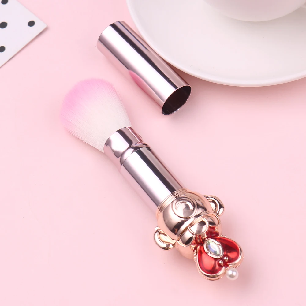 Retractable Foundation Makeup Powder Blush Beauty Brushes Travel Cosmetic Cute Cardcaptor Sakura Card Loose Powder