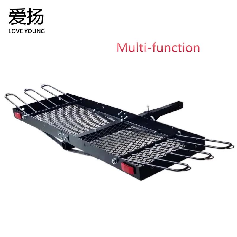 LoveYoung New design car rear bike carrier & basket/ Multi-function rear bicycle rack/hitch mount luggage cargo basket