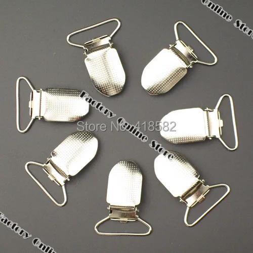 T002-100PCS/LOT High quality Metal Paci Pacifier Suspender Clips Holders with PVC protect cushion