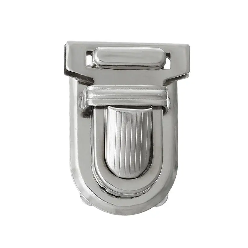 Żelazo na bazie stopu torebka zamek do torebki zatrzaski zamknięcia zamki srebrna kolorowa torba DIY akcesoria 3.3cm x 2.5cm, 10 zestawów (4 sztuk/zestaw)