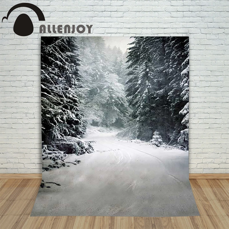 Christmas children's photo background Snow forest winter blur backdrop photography vinyl studio camera lovely