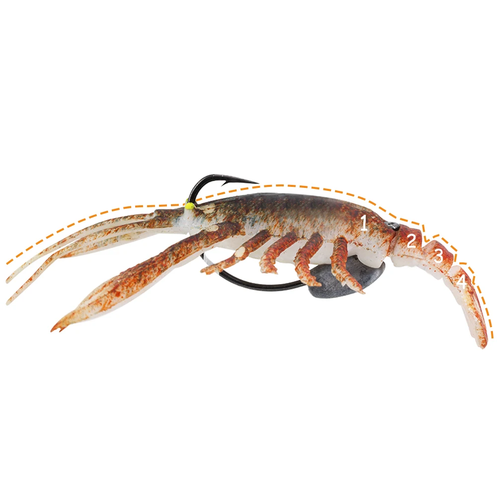 Hunthouse crawfish bait soft lure PVC material 15.4g 11.5cm lifelike color model ocean rock river fishing soft plastic lure