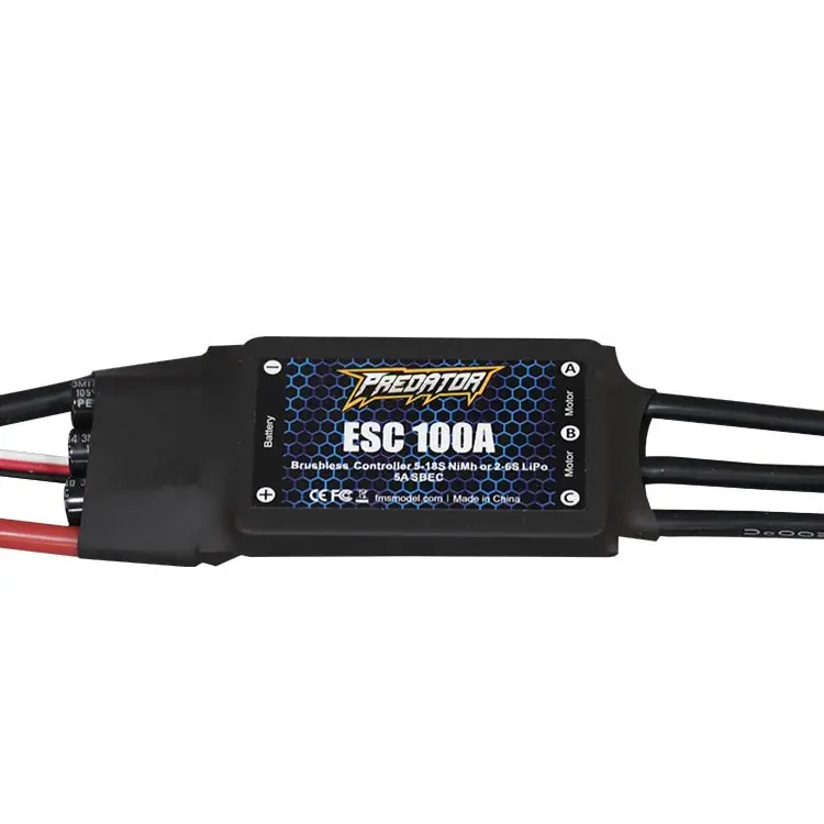 FMSRC ESC 100A V2, SBEC controlador de velocidad, sin escobillas, 2s -6S, para modelo de avión, avión, Dron, barco, coche, helicóptero, piezas de repuesto