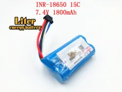 Bateria litowa 7,4 V 1800 mAh do Udi U12A Syma S033g Q1 Tianke H100 7,4 Bateria litowa 18650 7,4 V 1800 mah 15C