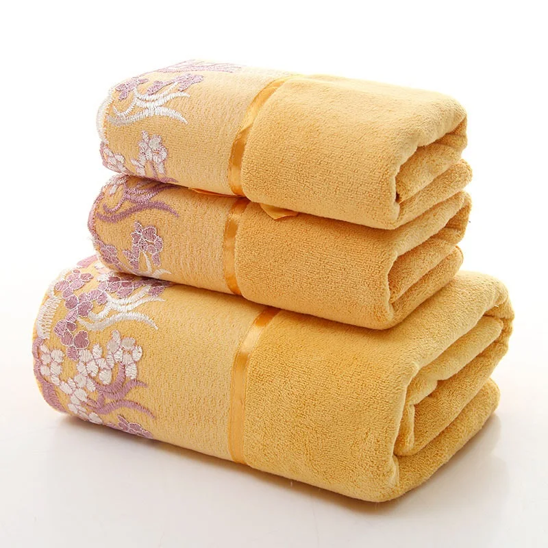 2017 new Microfiber Towel Set 3pc/set Lace 1pc Bath Towel 2pcs Hand Towel Quick Dry Towels bathroom for Adult strandlaken free