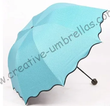 2 times black coating,100%sunscreen,UPF>50+,parasol,8k ribs,three fold,hand open umbrellas,windproof,black,pocket parasol