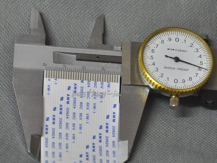 フレキシブルフラットケーブルffc,間隔1.25mm,長さ135mm,33線/同じ直線,33p x 1.25a x 135mm