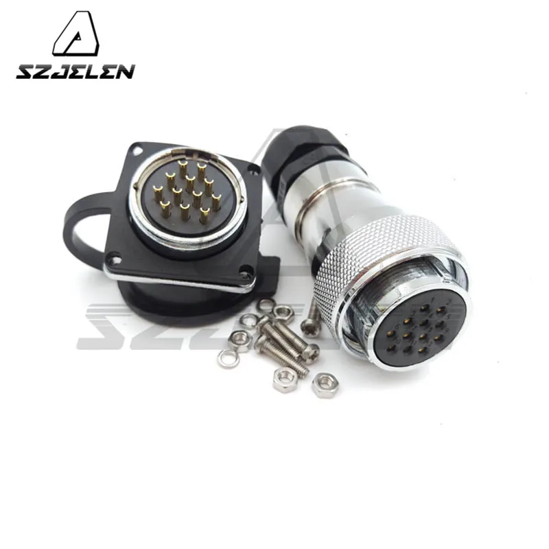 SZJELEN WS28 , 12 Pin Electrical Power Plug Socket ,Waterproof And Dustproof Connectors,IP67 Male Female Connector