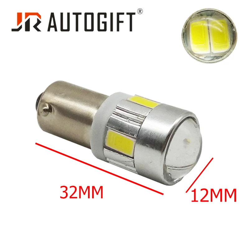 100x Super bright BA9S T4W 5630 5730 6 SMD Projector 12V 24V White interior indicator bulb door Lights led AUTO lamp Car styling