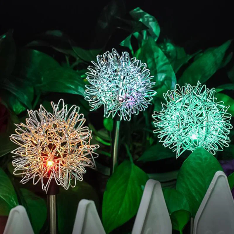 

Solar Power Dandelion lamp Outdoor LED solar light lawn floor grounding lantern light solar lamp Waterproof Landscape Decor Lamp