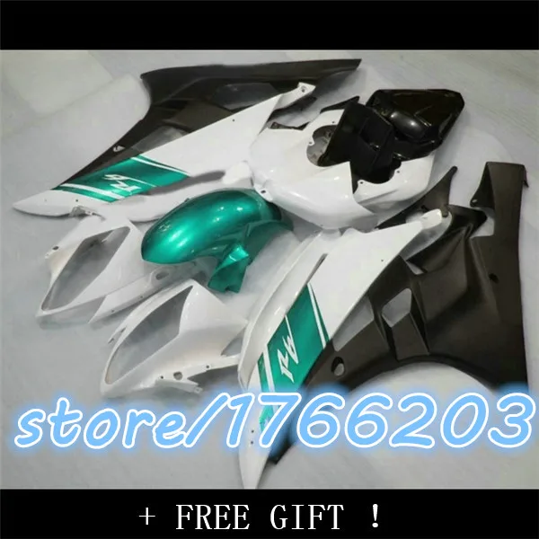 

Injection Customize race fairings kit For 2006 2007 YZFR6 06 07 YZF R6 YZF600 white green ABS bodywork fairing Ning