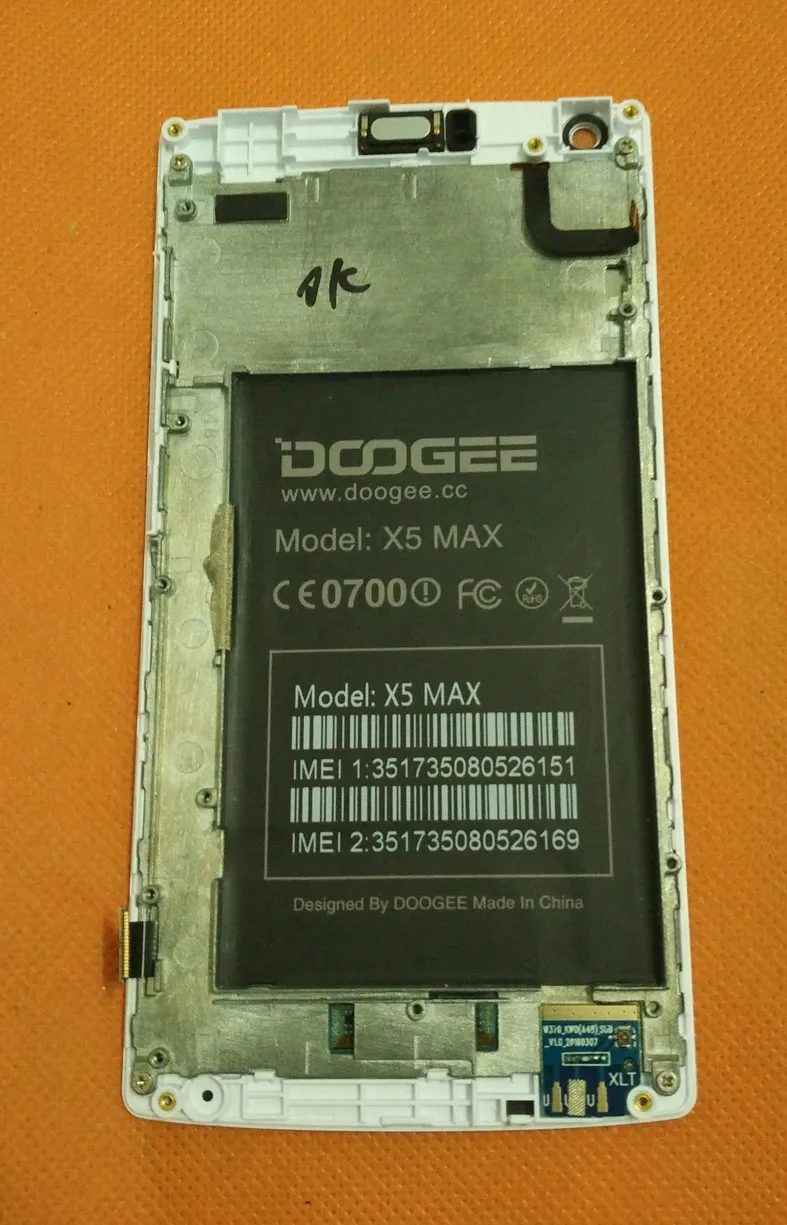 Original LCD Display + Touch Screen Digitizer +Frame for Doogee X5 MAX MTK6580 5.0