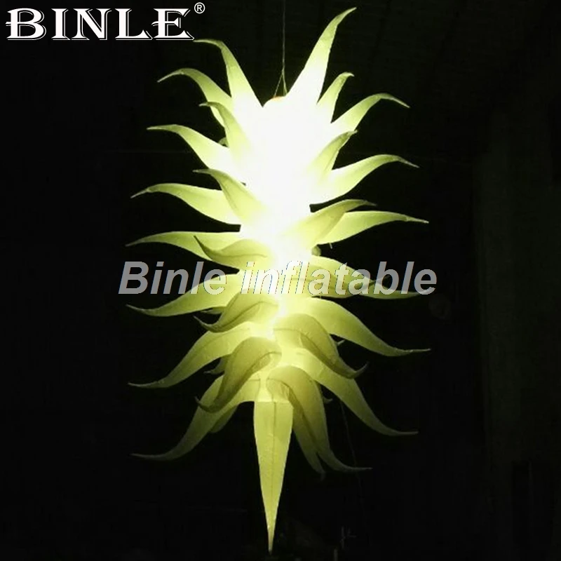 Professional reusable indoor outdoor hanging led inflatable star with led light lamp for club decoration