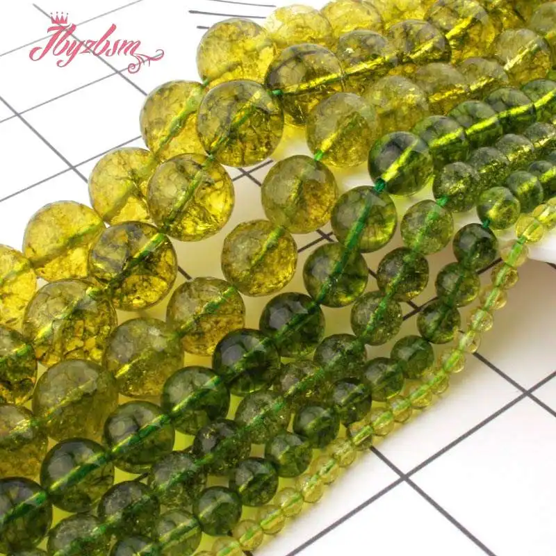 

6,8,10,12mm Smooth Faceted Round Beads Green Peridot Stone Beads For Necklace Earrings DIY Gift Jewerly Making 15" Free Shipping