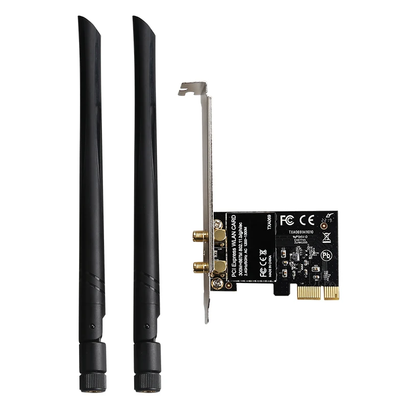 Dual Band 5G 1200Mbps PCIe WIFI scheda di rete lan wireless adattatore wifi pci express chip Realtek 8112AE