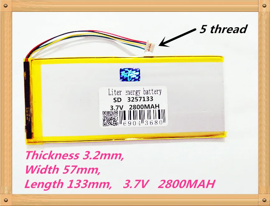 3257133 3.7V 3200mah Lithium Tablet polymer battery With Protection Board For GPS Tablet PC Digital Products