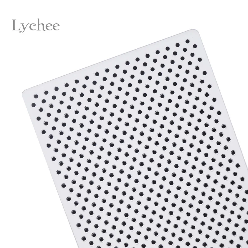 Lychee Life Plastic Embossing Folder For Scrapbook DIY Album Card Tool Plastic Template Stamping Round Dot Pattern