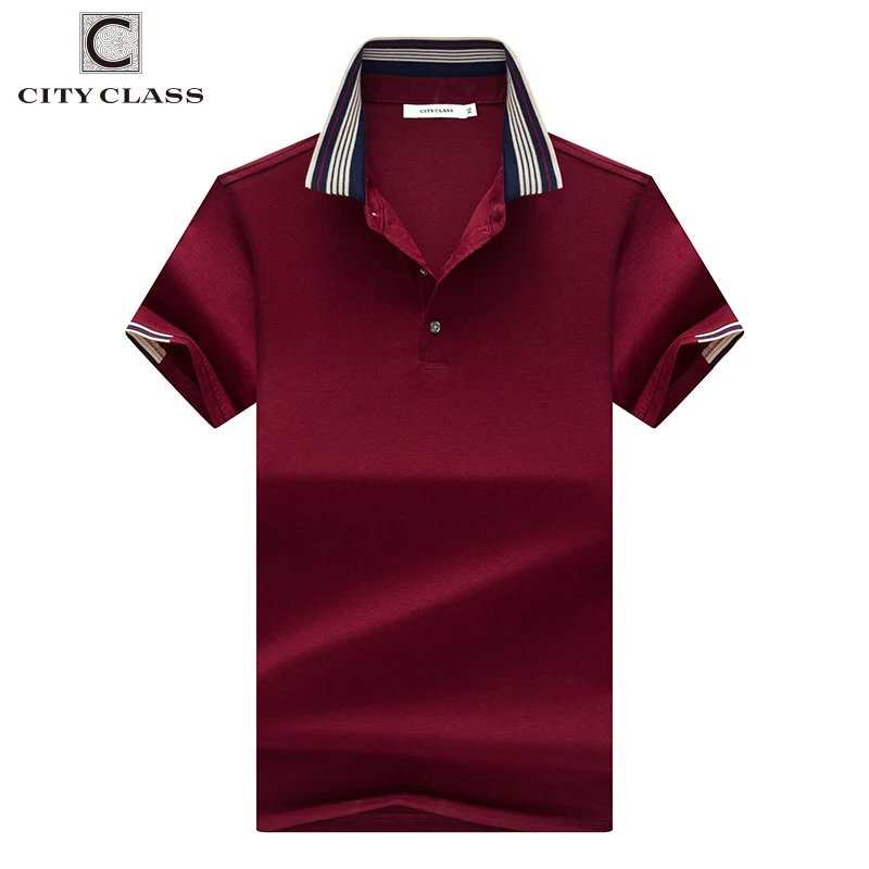 CITY CLASS New Mens Polo Shirt Three color options Short Sleeve breathable Business Fashion Casual Male polo shirt 17189