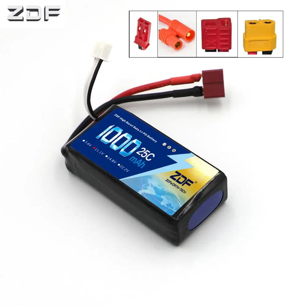 ZDF 2S 3S 4S 7.4 11.1V 14.8v 1000mAh 25C Li-po battery for RC Helicopter Spare Parts HM-Master CP-Z-27