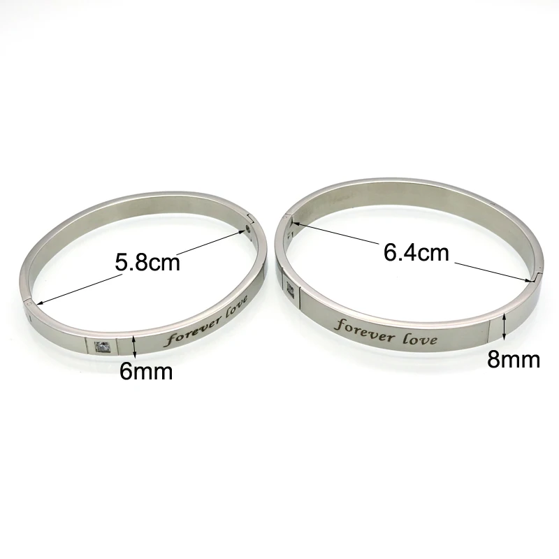 Titanium Couple Bracelets For Men And Women Wholesale Love's Letter 