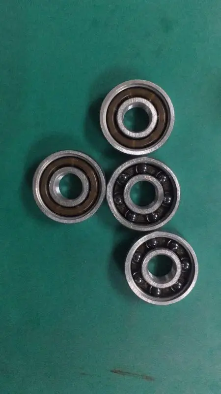 100pcs/lot 608 Steel hybrid Si3N4 ceramic ball bearing Finger spinner bearing 8*22*7 mm roller skate wheel bearings