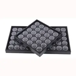 25/50 Space Nail Art Rhinestones Storage Container Case Clear Plastic Empty Gems beads Organizer Box Removable Manicure Tool