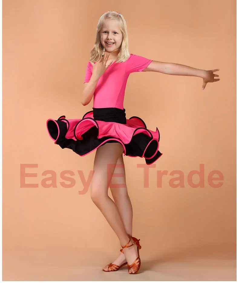 Latin Dans Jurk Voor Meisjes Samba Jurk Stijldansen Jurk Meisje Dancewear Kids Kid Kostuum Ballet Vestido Baile Latino Meisjes