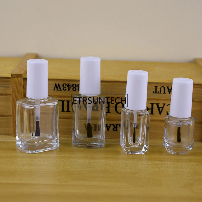 

Empty Nail Polish Bottles And Small Brush Nail Art ContainerTransparent Glass Nail Oil Container F1891