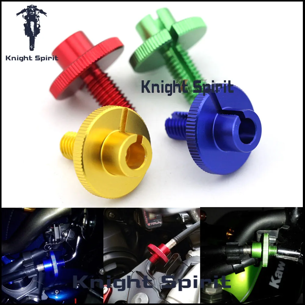 For kawasaki z750 z800 z1000 z1000sx ninja 1000r/650r 2017 Motorcycle Accessories CNC Billet Clutch Cable Wire Adjuster M10x1.5