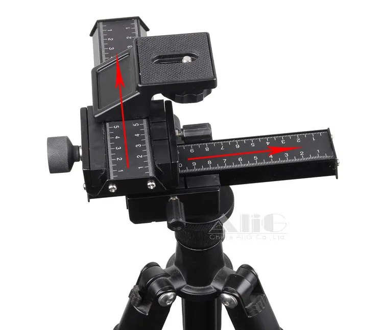 DSLR Rig Metal Two-way Adjustment Camera Tripod Head Fits for Lens Reverse Macro Photography Accessories