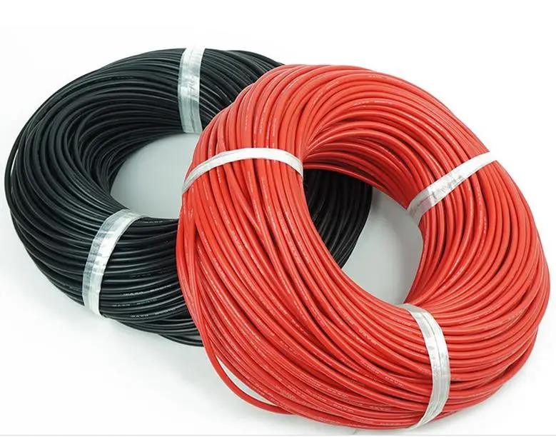 10meter/lot High Quality wire silicone 14 16 AWG 5m red and 5m black color