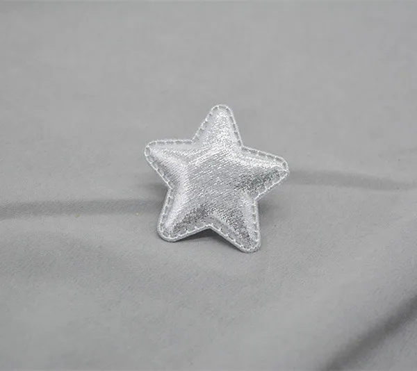 Shiny Star Padded Patches for Clothes, Sewing Supplies Decoration, Sew-on, Powder, 4.5cm, 30Pcs Lot