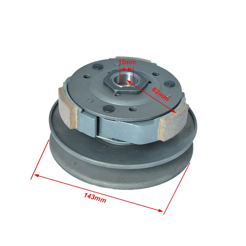 

Motorcycle 12mm 15mm Shaft Belt Transmission Driven Wheel Clutch Assembly Cover for Haojue Suzuki AN125 HS125T AN 125